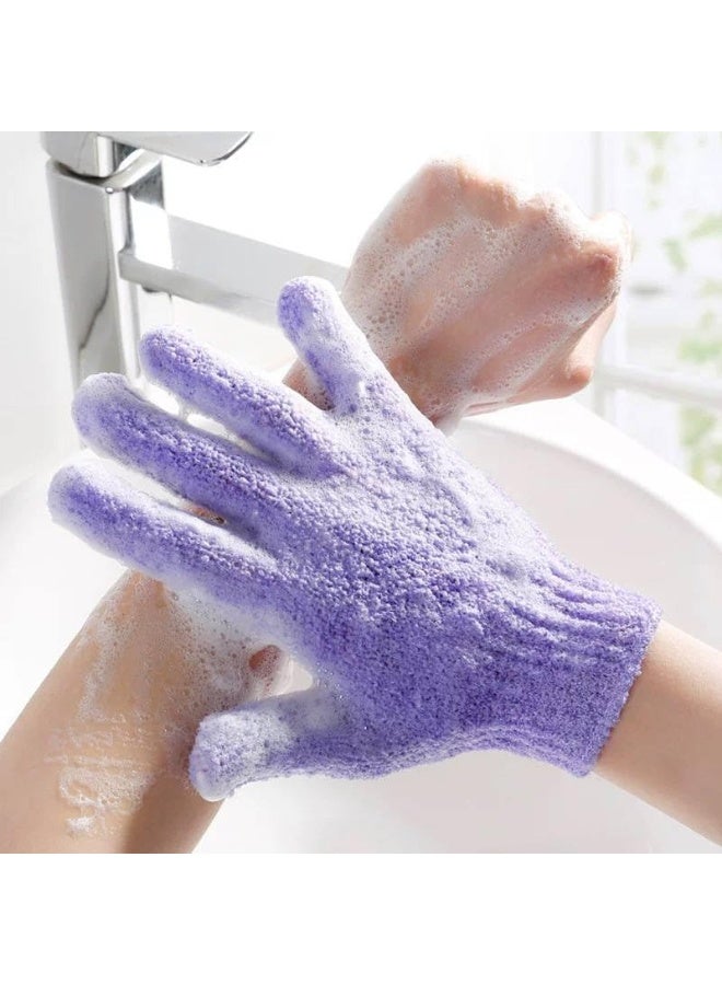Dead Skin Removal Gloves 2pcs – Exfoliating Shower Gloves for Ingrown Hair, Spa, Massage, Loofah & Dead Skin Cell Scrub – Random Color - Image 3